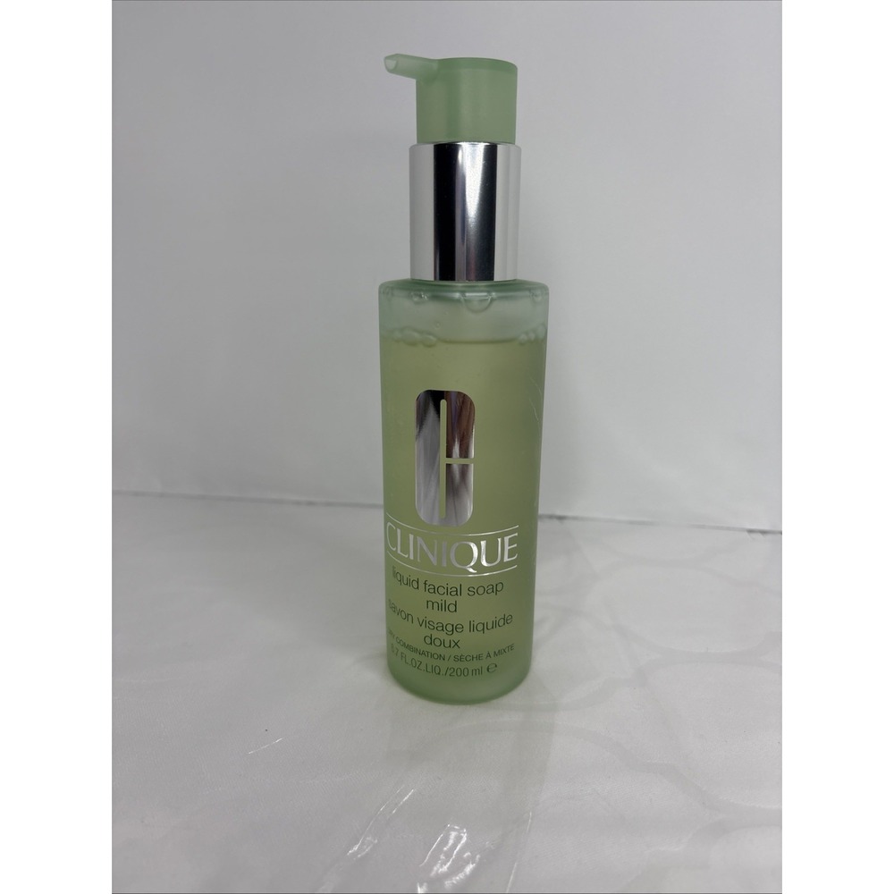 Clinique Liquid Facial Soap Mild Jumbo 6.7 oz / 200 ml Pump Dry Combination New